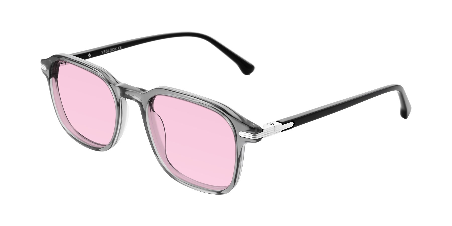 Angle of Tlaho in Gray with Light Pink Tinted Lenses
