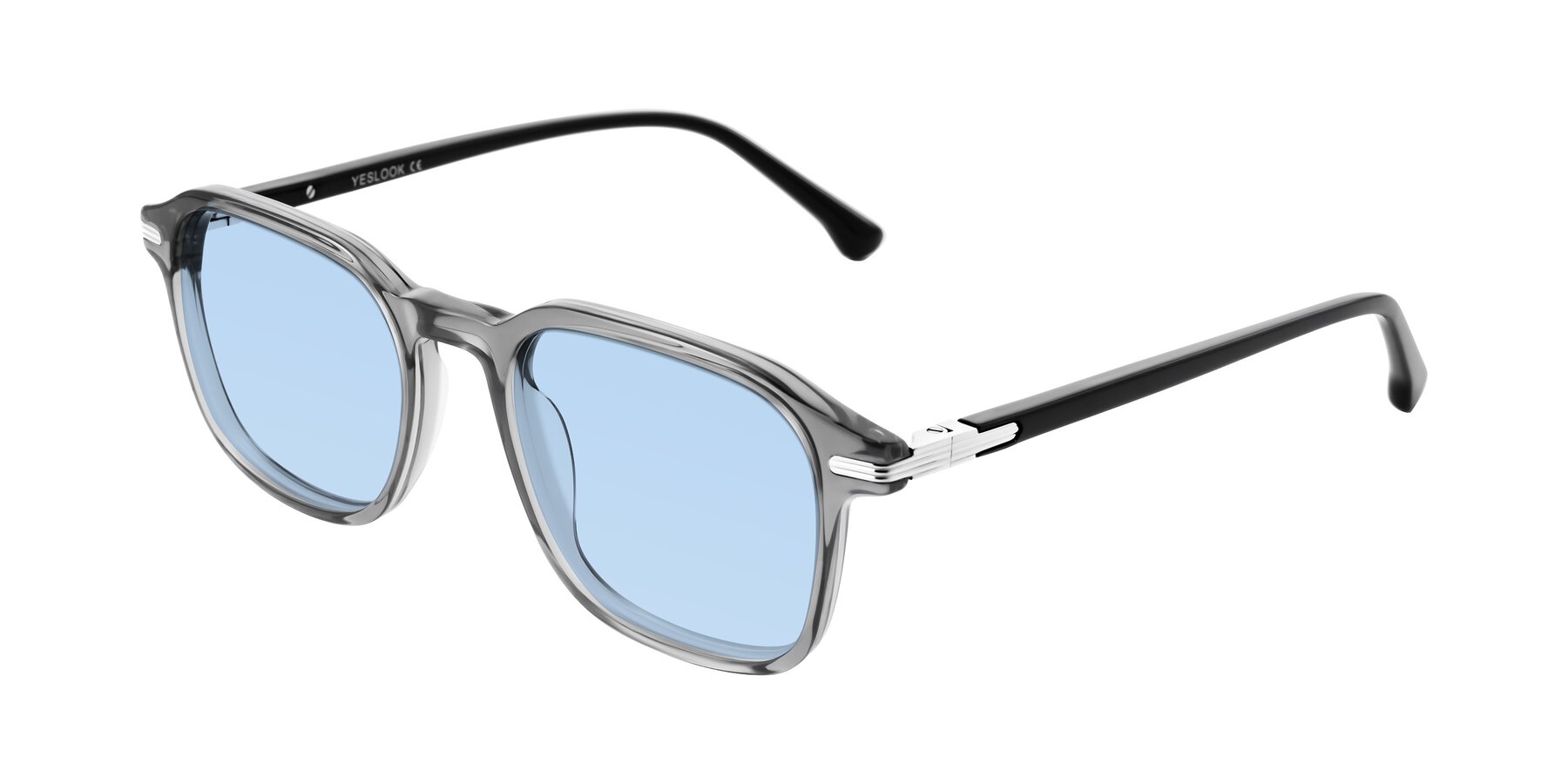 Angle of Tlaho in Gray with Light Blue Tinted Lenses