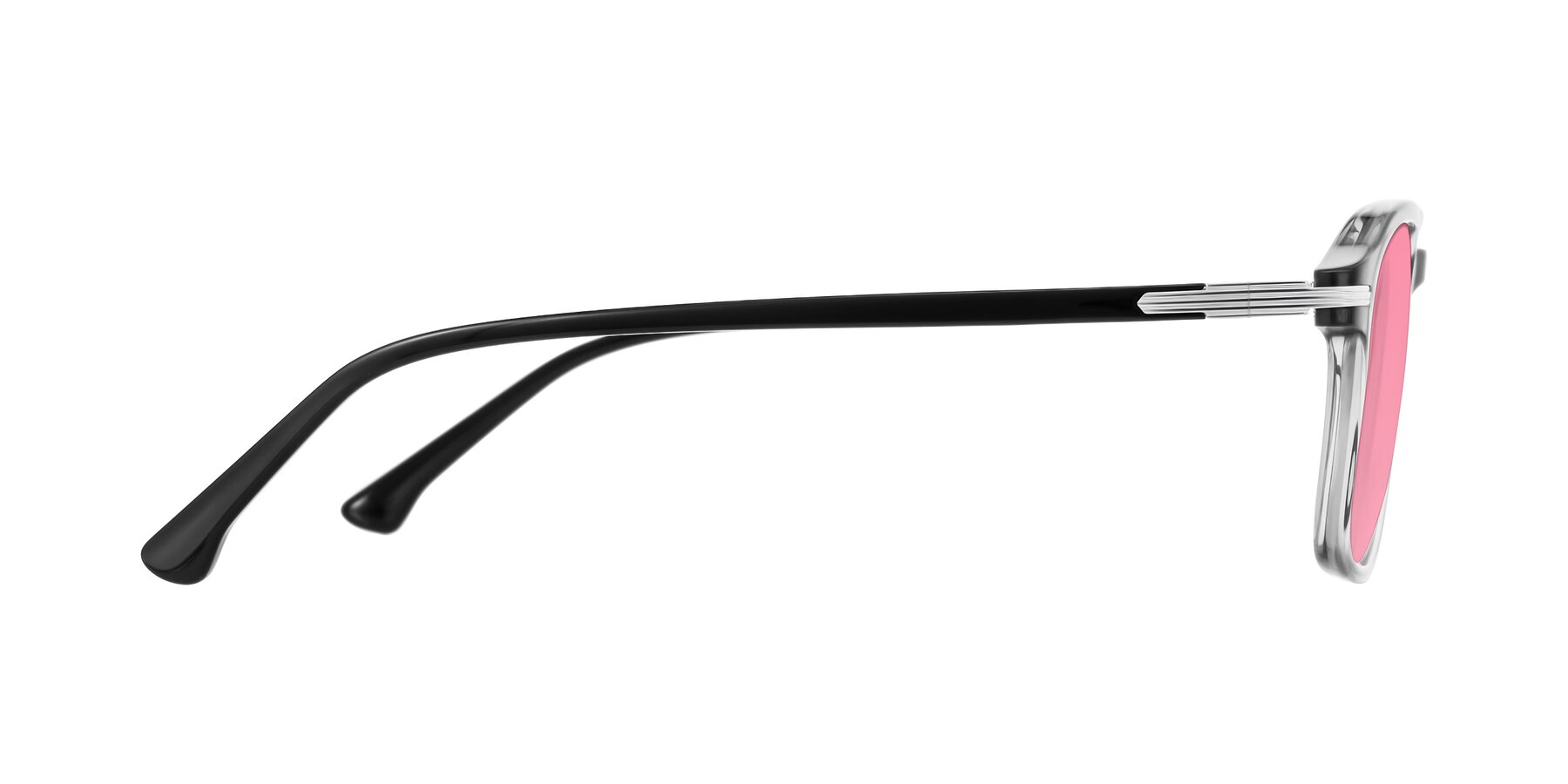Side of Tlaho in Gray with Pink Tinted Lenses