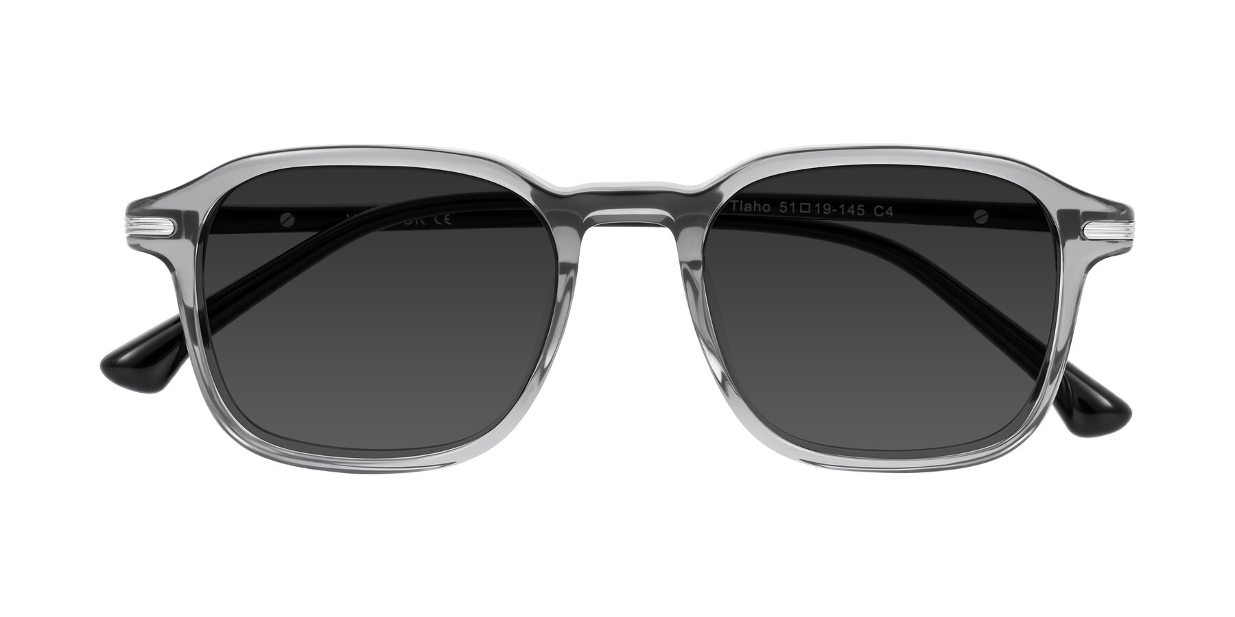 Folded Front of Tlaho in Gray with Gray Tinted Lenses
