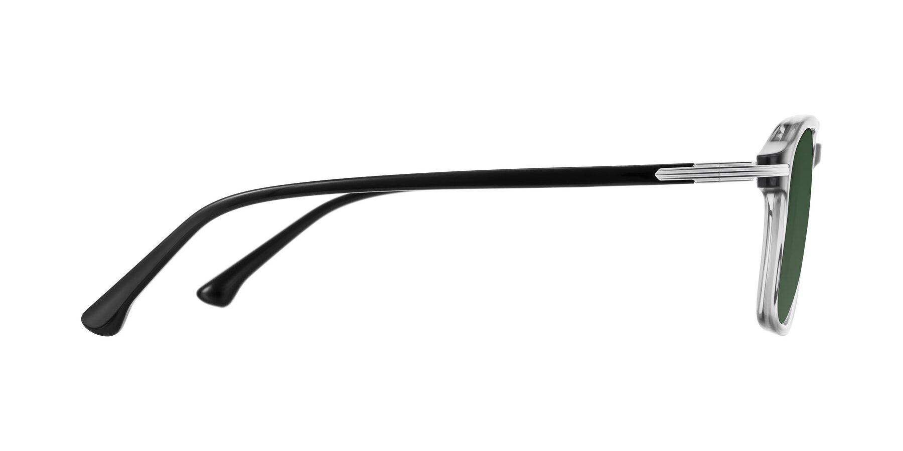Side of Tlaho in Gray with Green Tinted Lenses