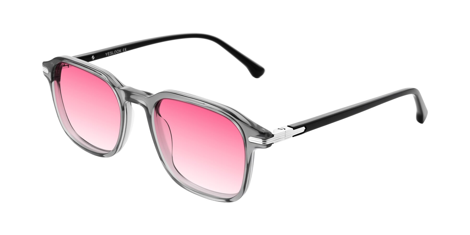 Angle of Tlaho in Gray with Pink Gradient Lenses