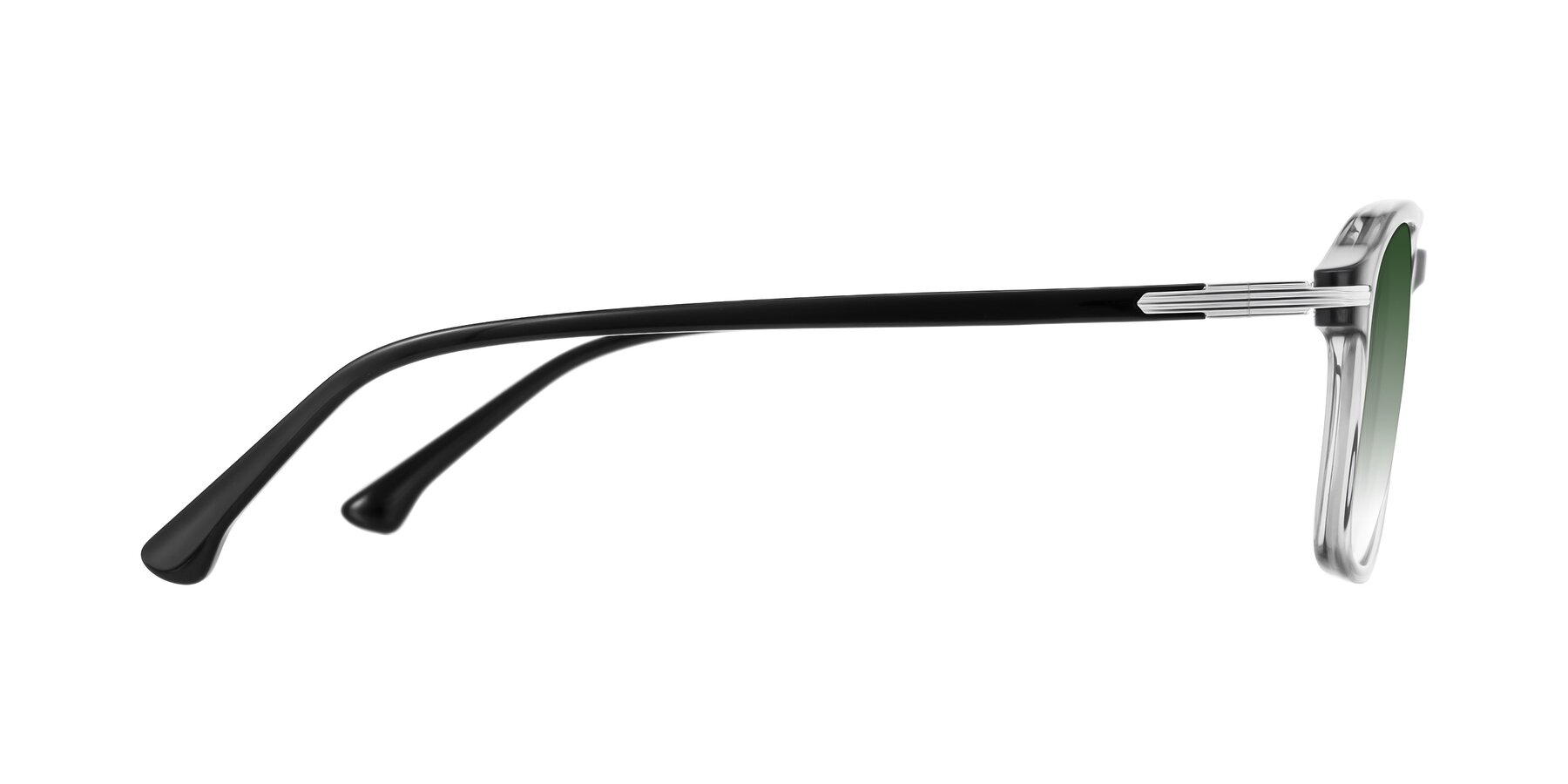 Side of Tlaho in Gray with Green Gradient Lenses