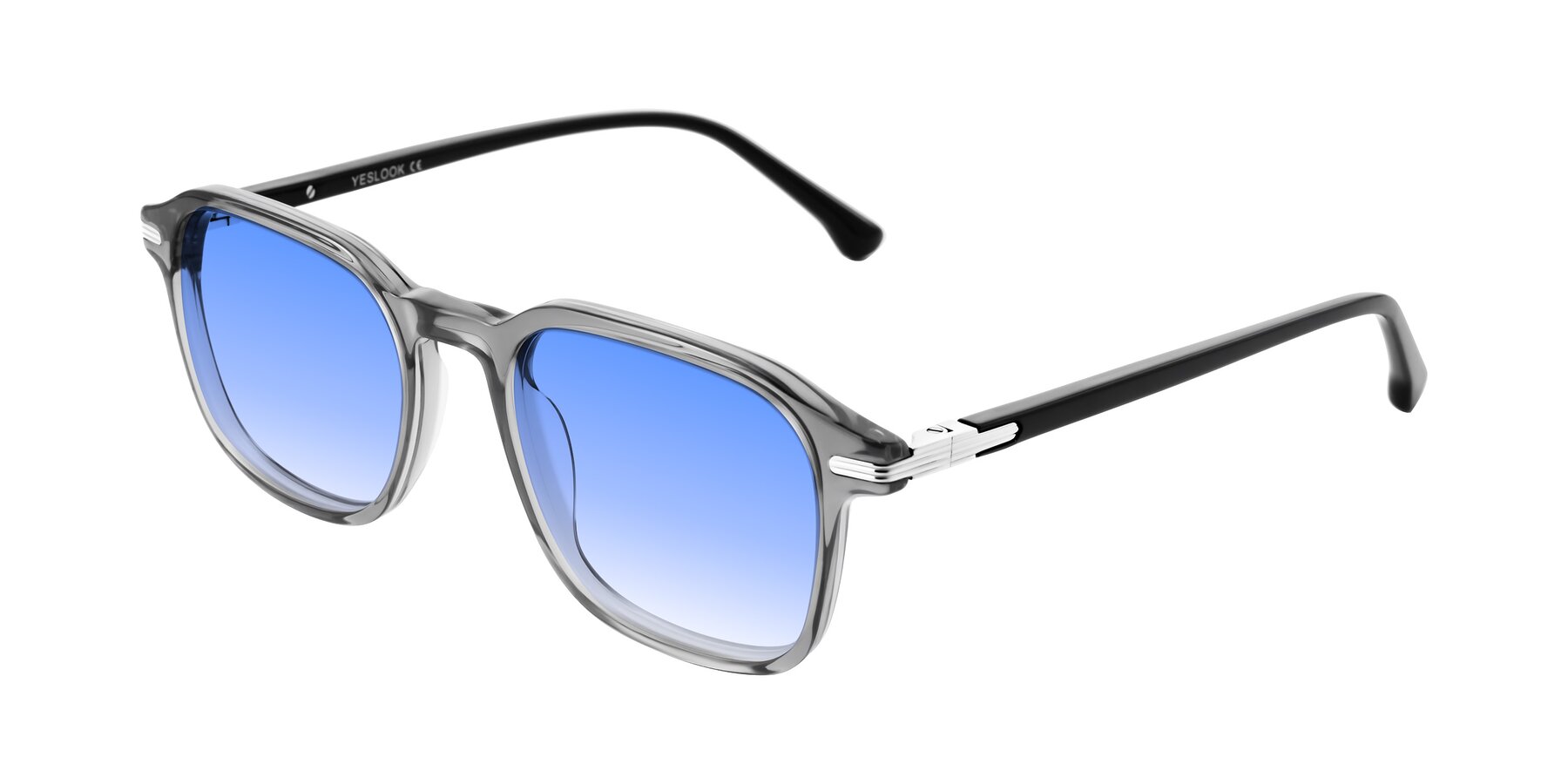 Angle of Tlaho in Gray with Blue Gradient Lenses