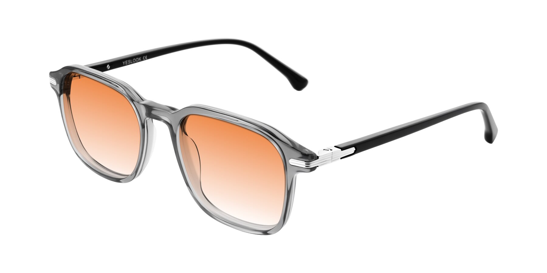Angle of Tlaho in Gray with Orange Gradient Lenses