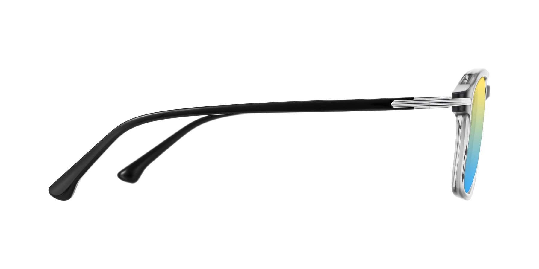 Side of Tlaho in Gray with Yellow / Blue Gradient Lenses