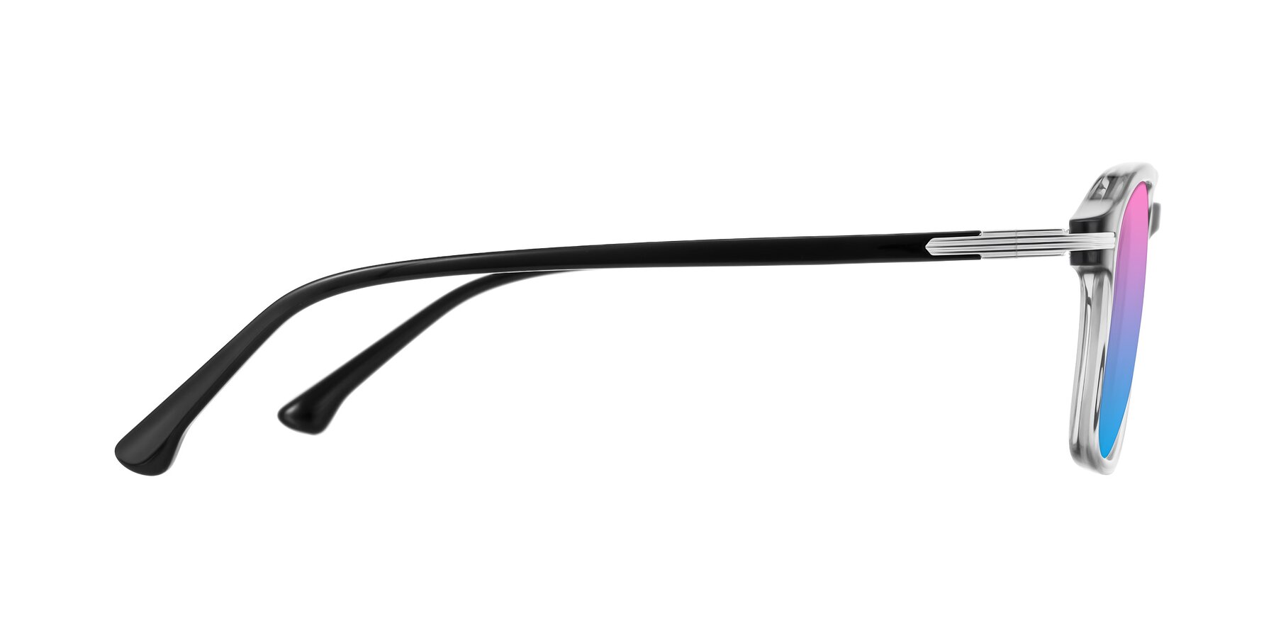 Side of Tlaho in Gray with Pink / Blue Gradient Lenses