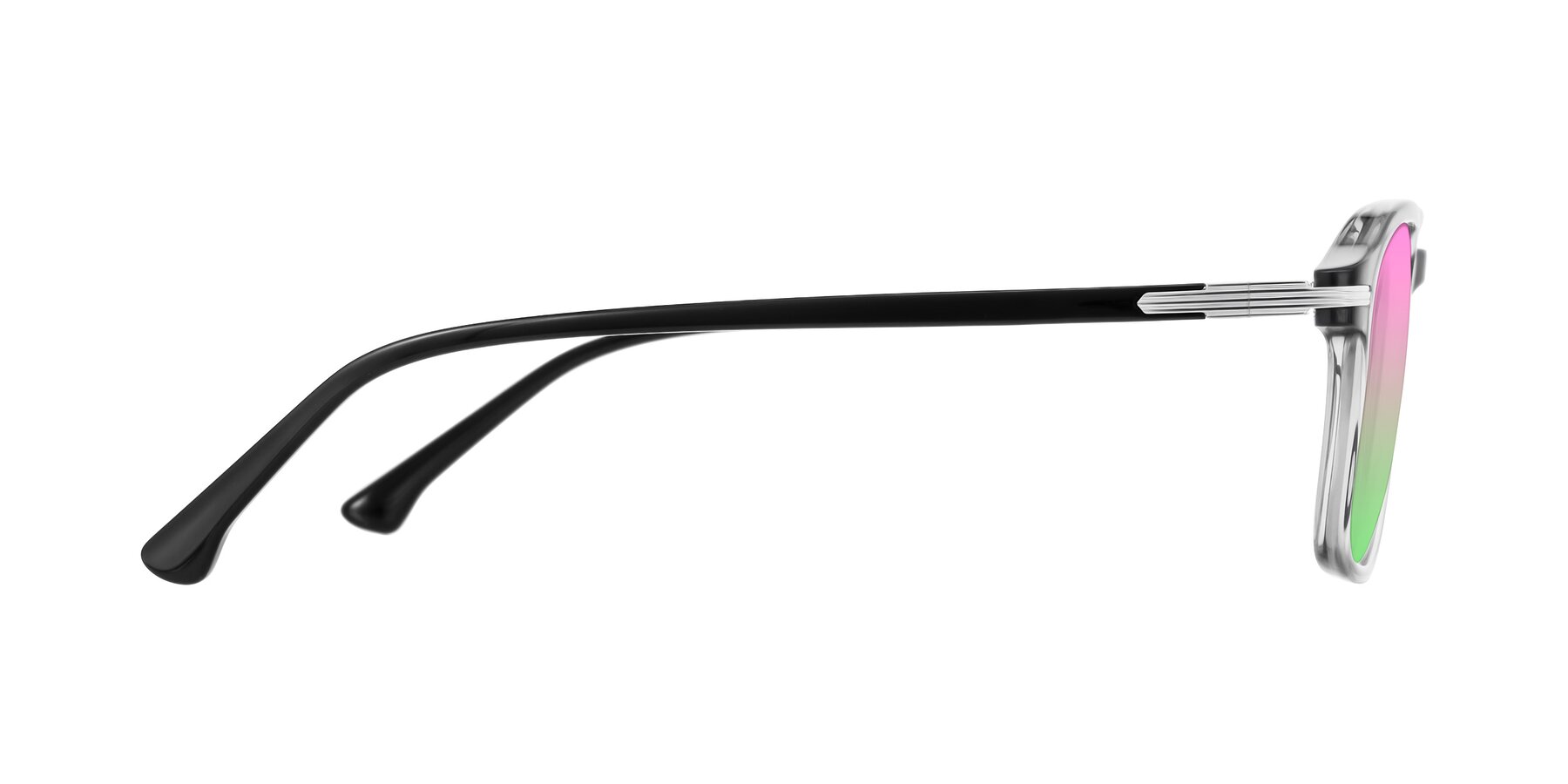 Side of Tlaho in Gray with Pink / Green Gradient Lenses