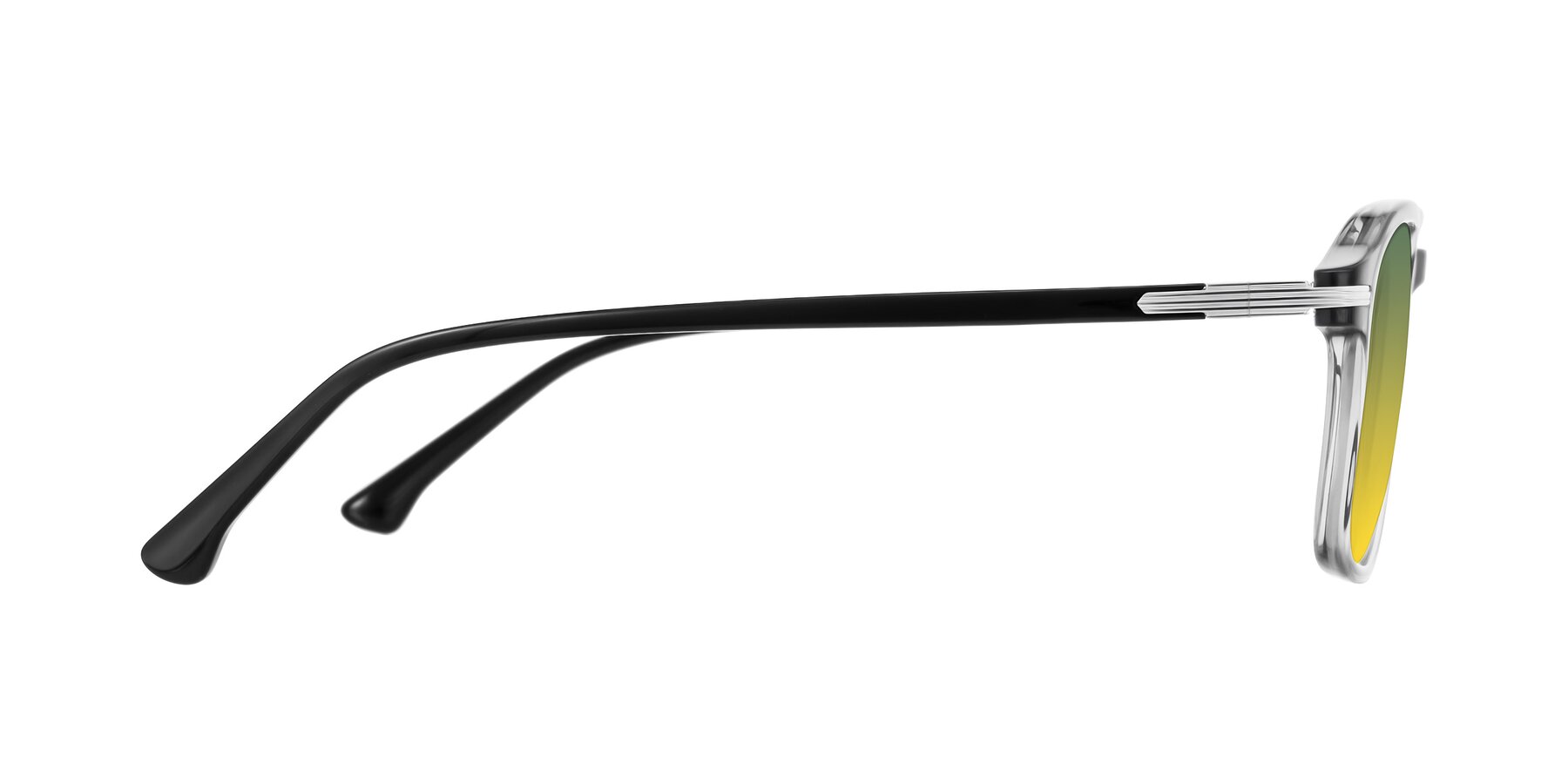 Side of Tlaho in Gray with Green / Yellow Gradient Lenses