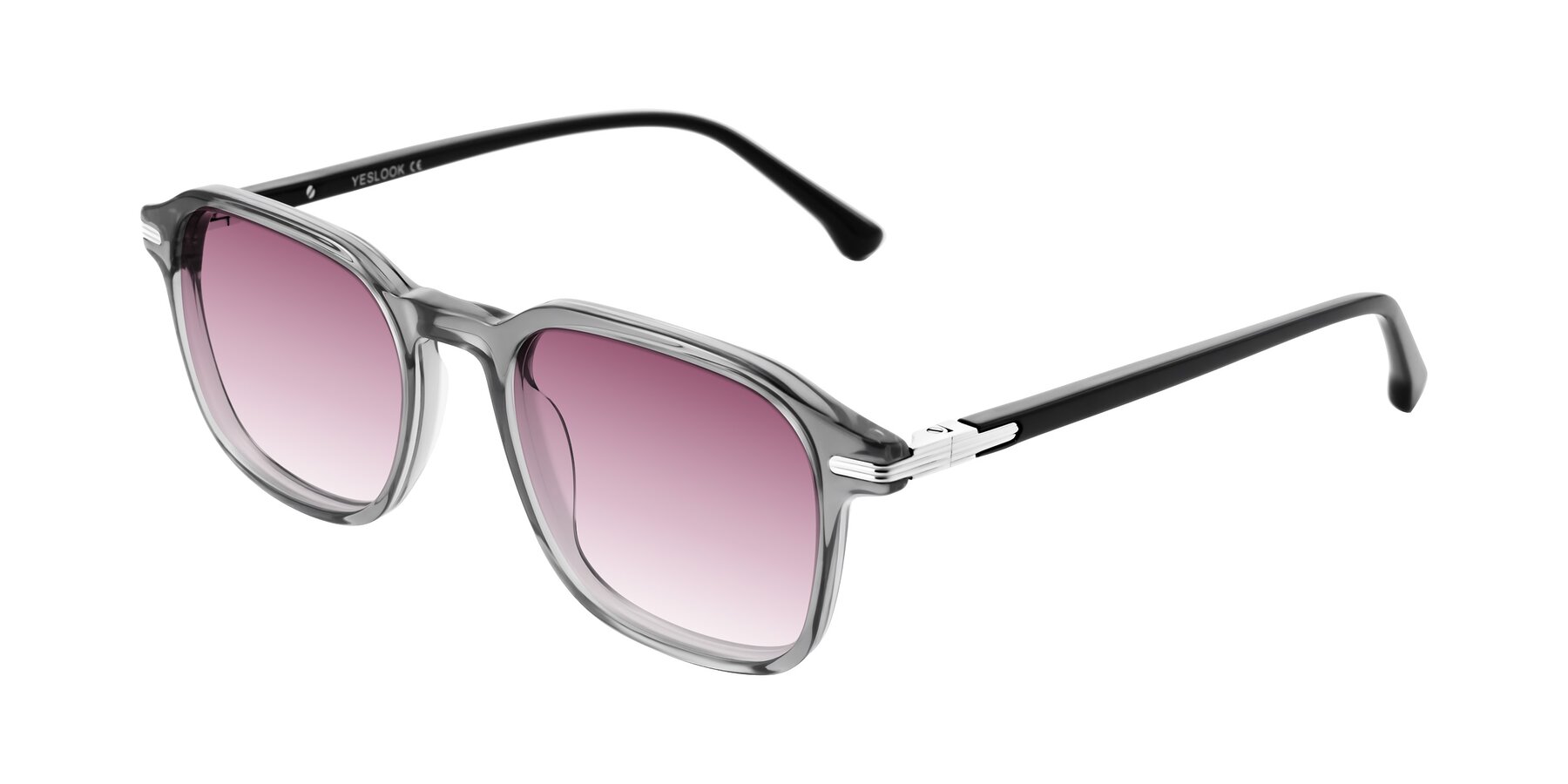 Angle of Tlaho in Gray with Wine Gradient Lenses