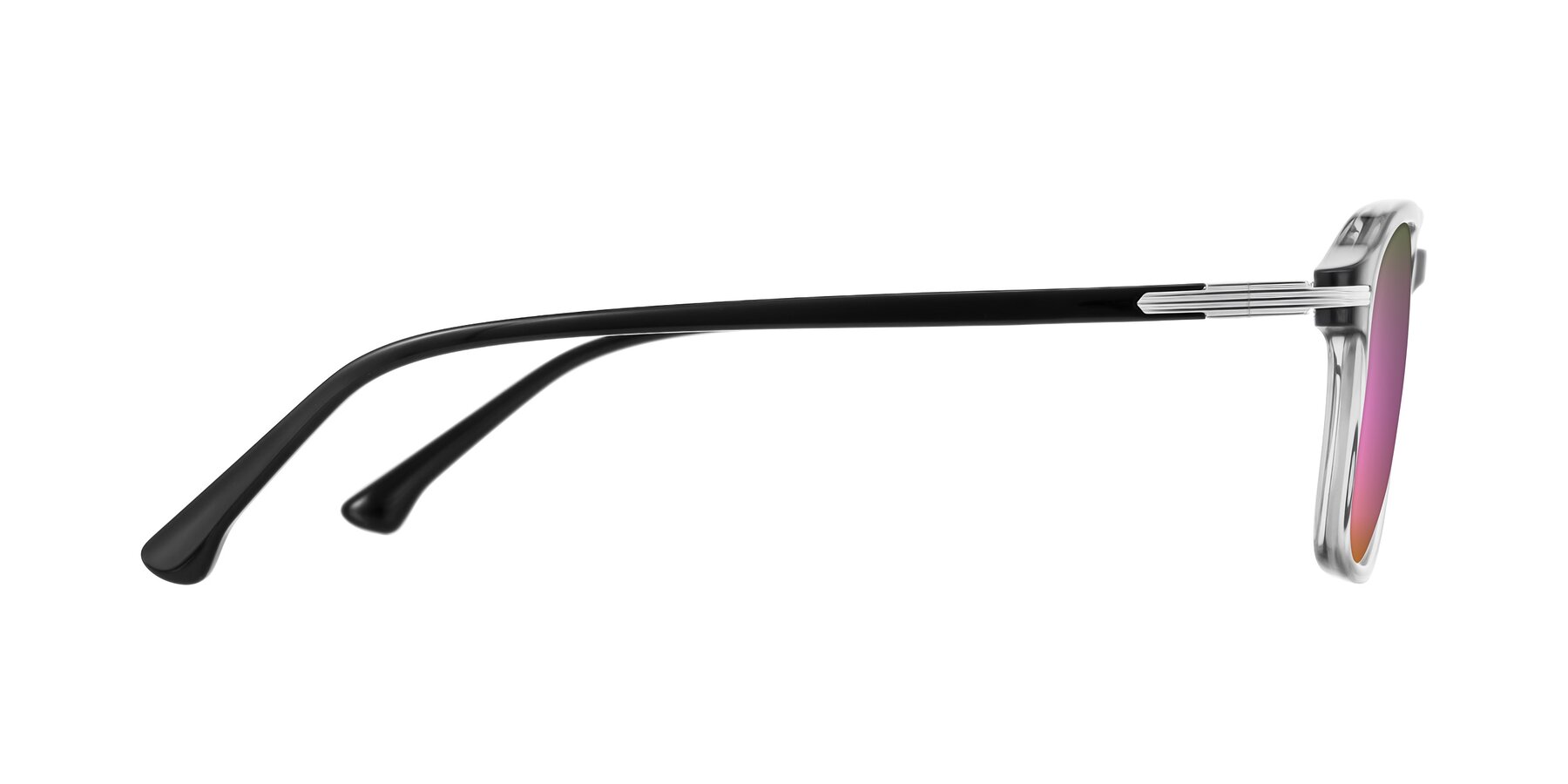 Side of Tlaho in Gray with Pink Mirrored Lenses