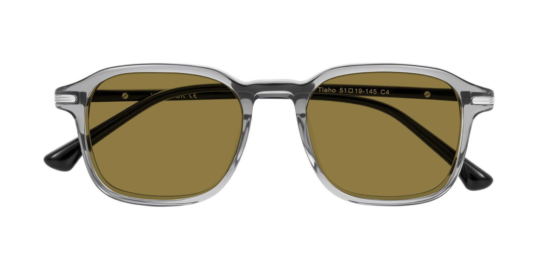 Folded Front of Tlaho in Gray with Brown Polarized Lenses