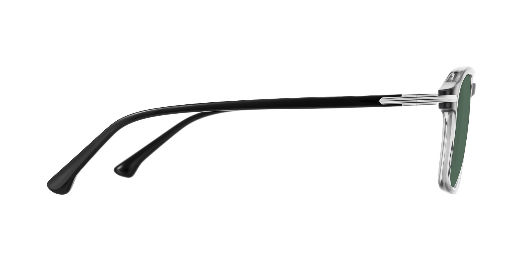 Side of Tlaho in Gray with Green Polarized Lenses