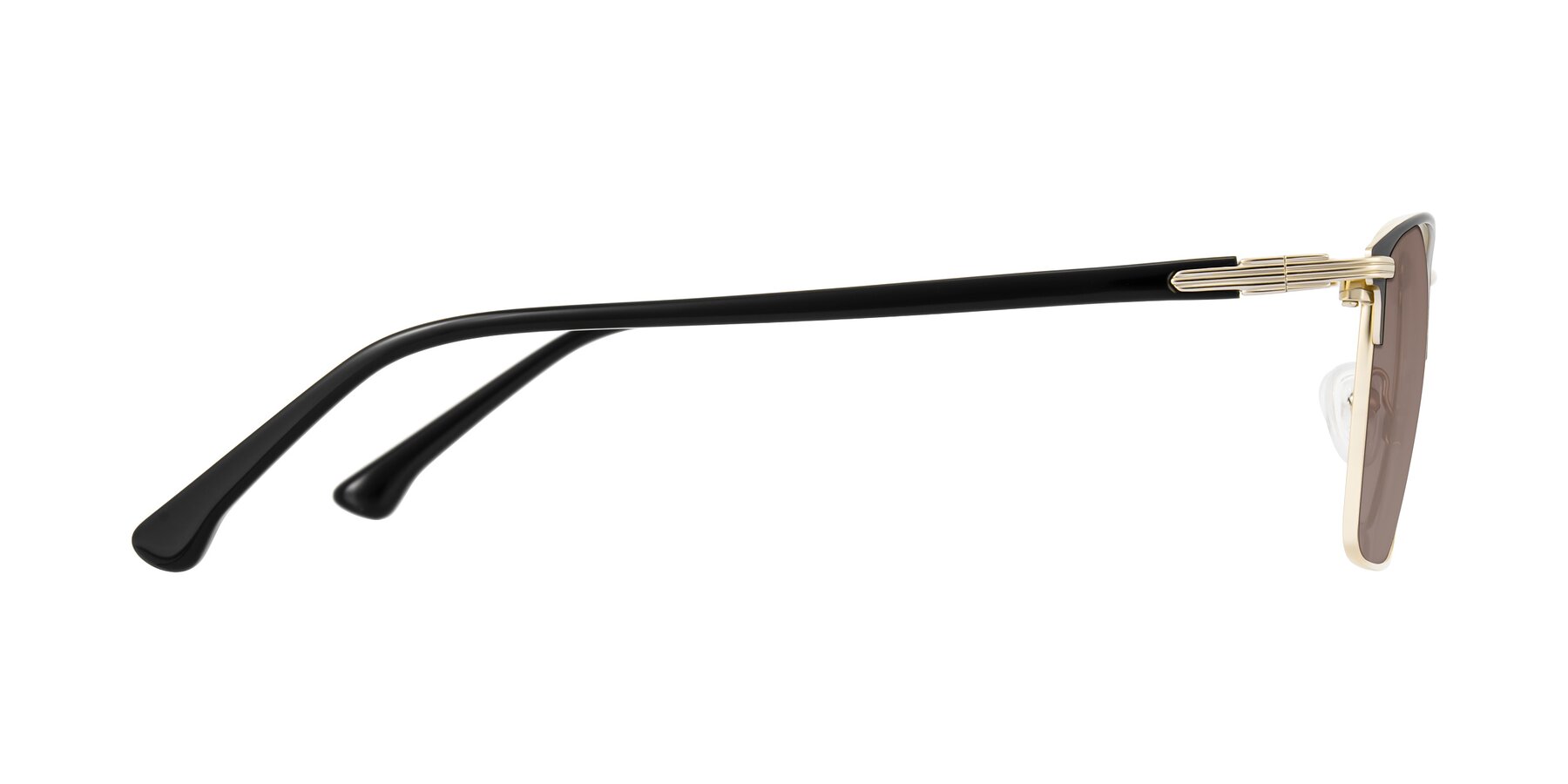 Side of Casaku in Black/Gold with Medium Brown Tinted Lenses