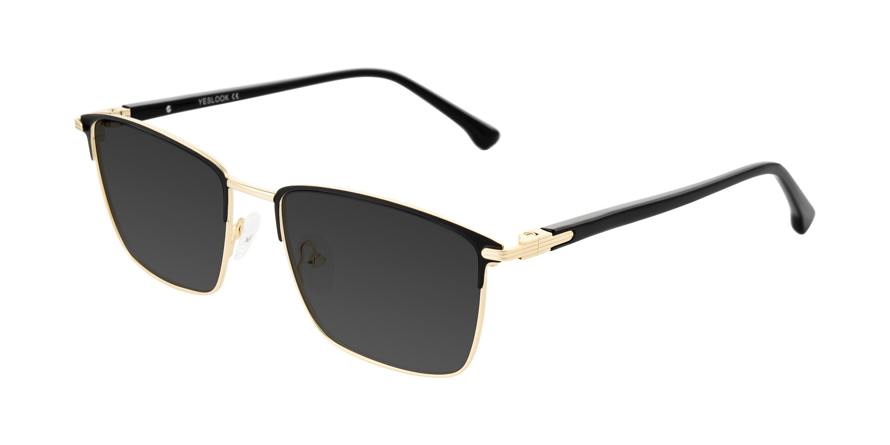 Angle of Casaku in Black/Gold with Gray Tinted Lenses