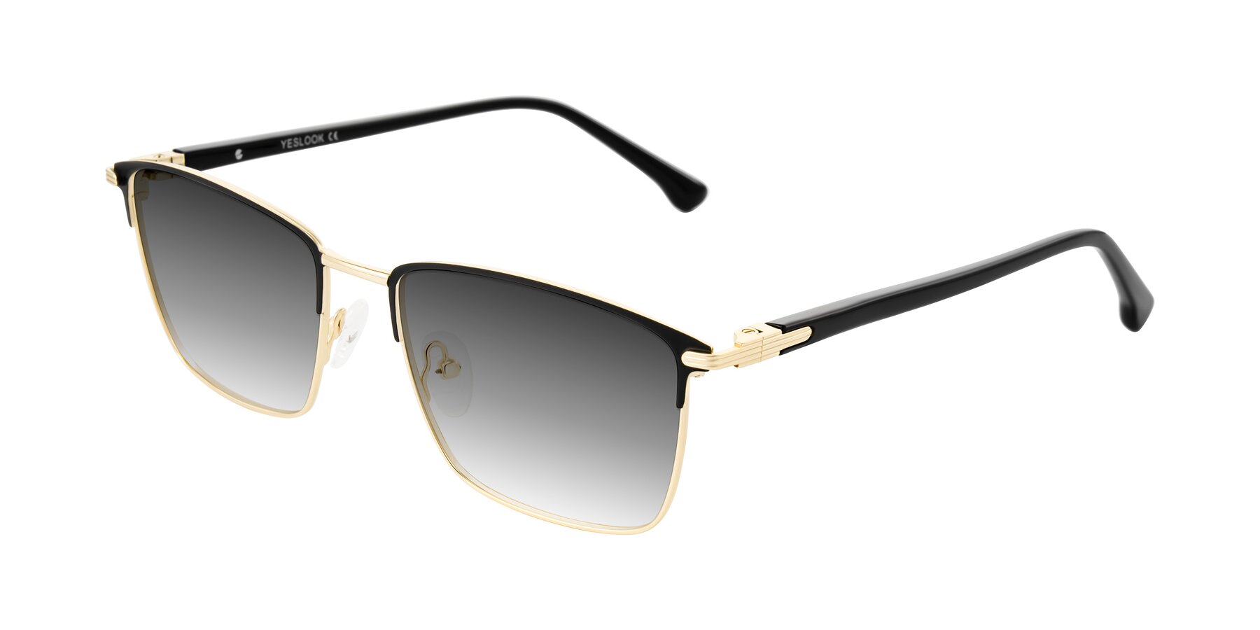 Angle of Casaku in Black/Gold with Gray Gradient Lenses
