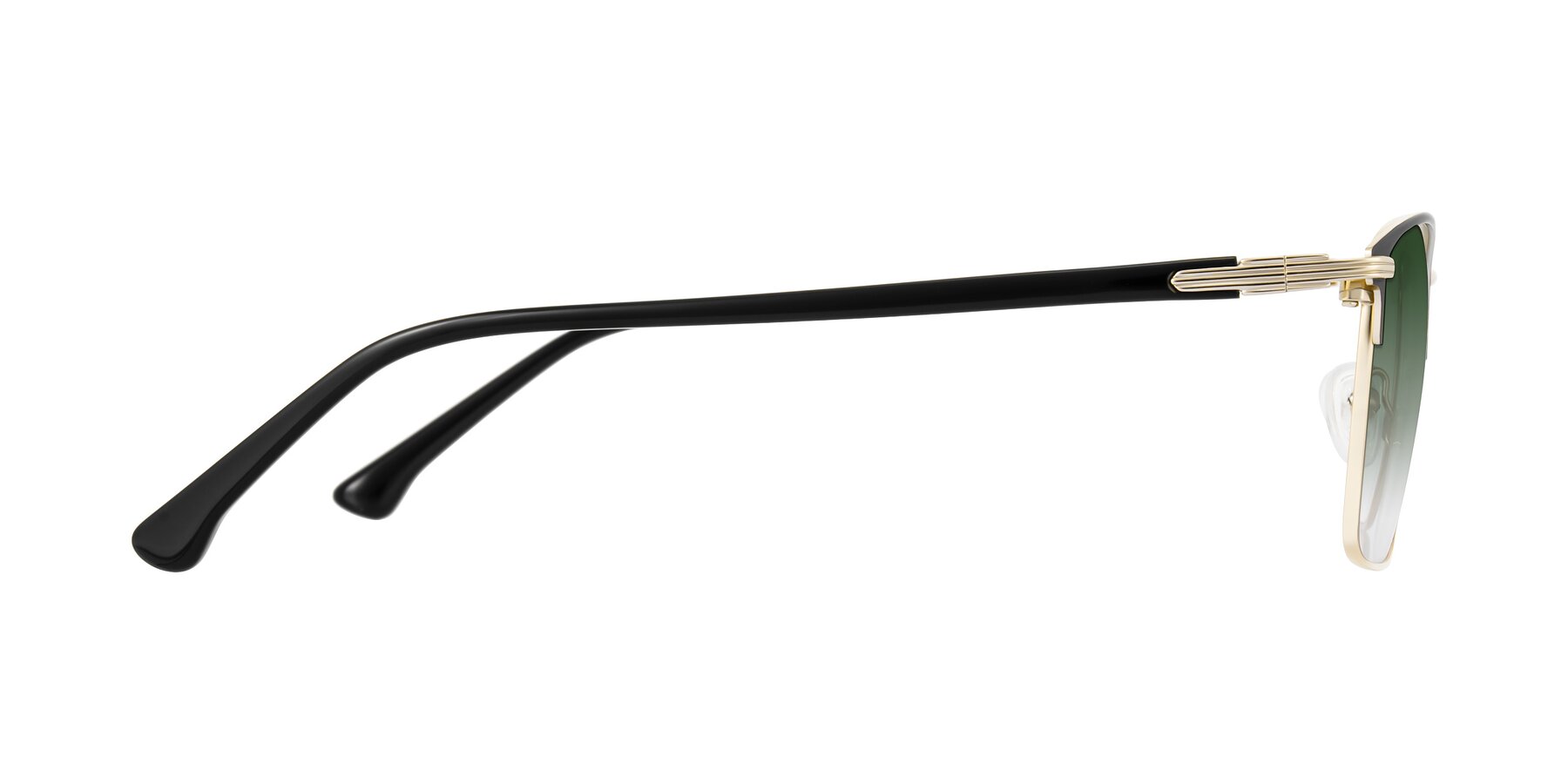 Side of Casaku in Black/Gold with Green Gradient Lenses