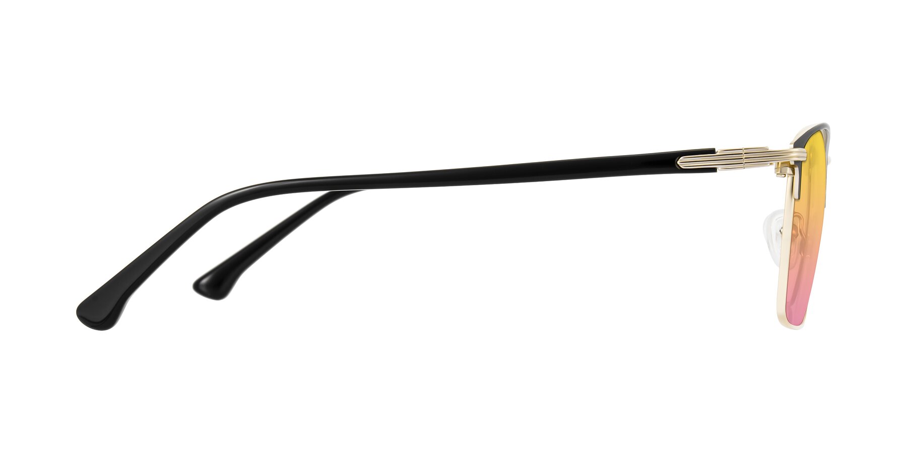 Side of Casaku in Black/Gold with Yellow / Pink Gradient Lenses