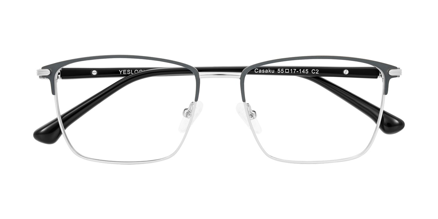 Casaku - Dark Gray/Silver Eyeglasses