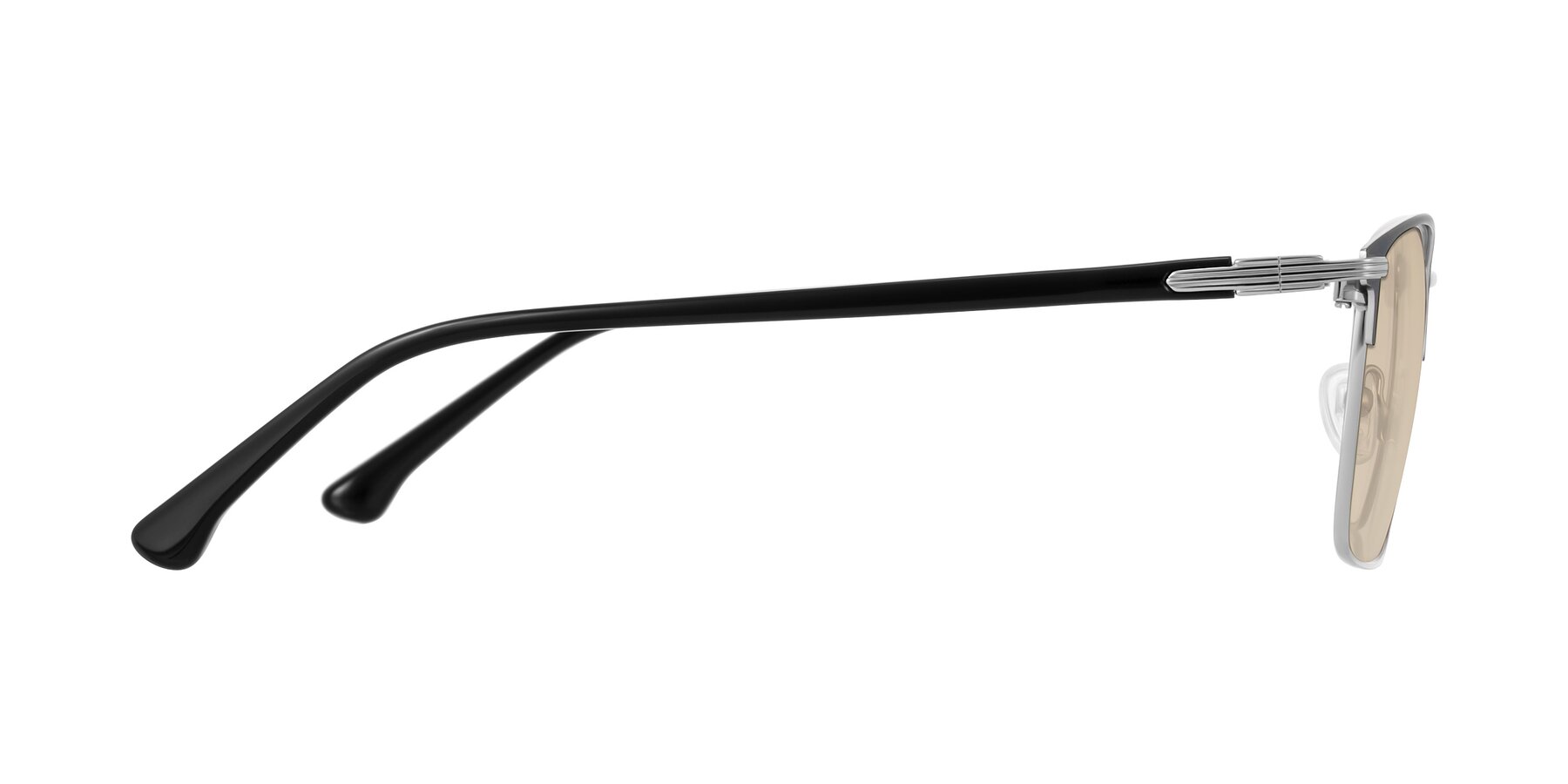 Side of Casaku in Dark Gray/Silver with Light Brown Tinted Lenses