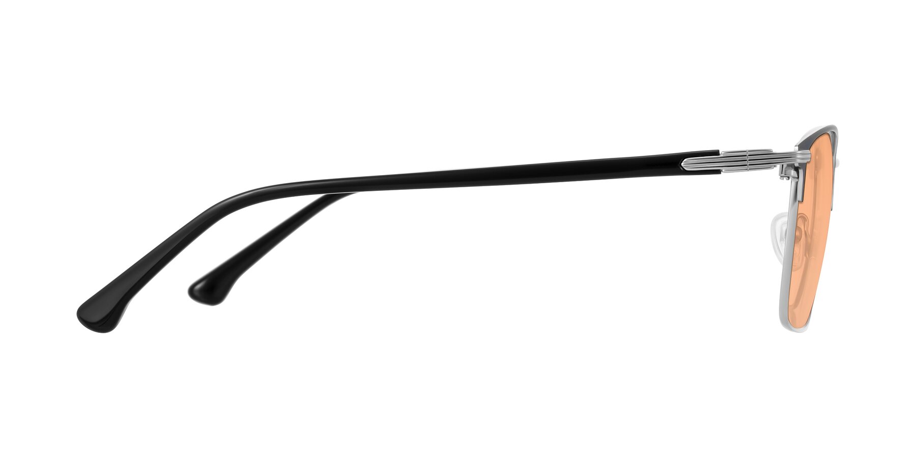 Side of Casaku in Dark Gray/Silver with Light Orange Tinted Lenses