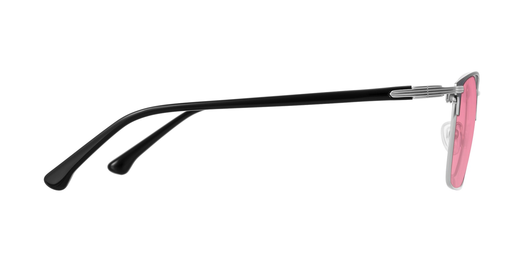 Side of Casaku in Dark Gray/Silver with Pink Tinted Lenses
