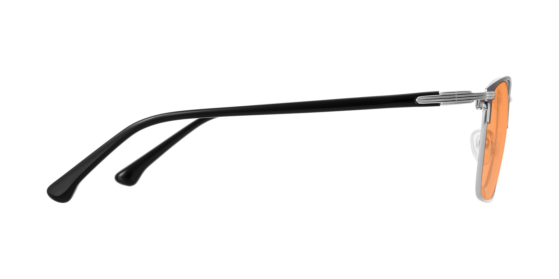 Side of Casaku in Dark Gray/Silver with Medium Orange Tinted Lenses