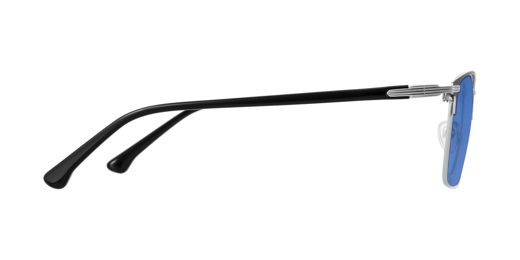 Side of Casaku in Dark Gray/Silver with Blue Tinted Lenses