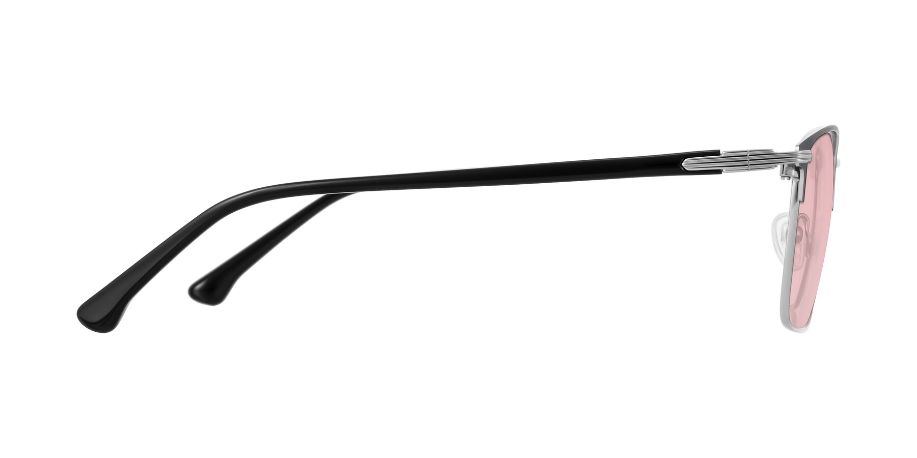 Side of Casaku in Dark Gray/Silver with Light Garnet Tinted Lenses