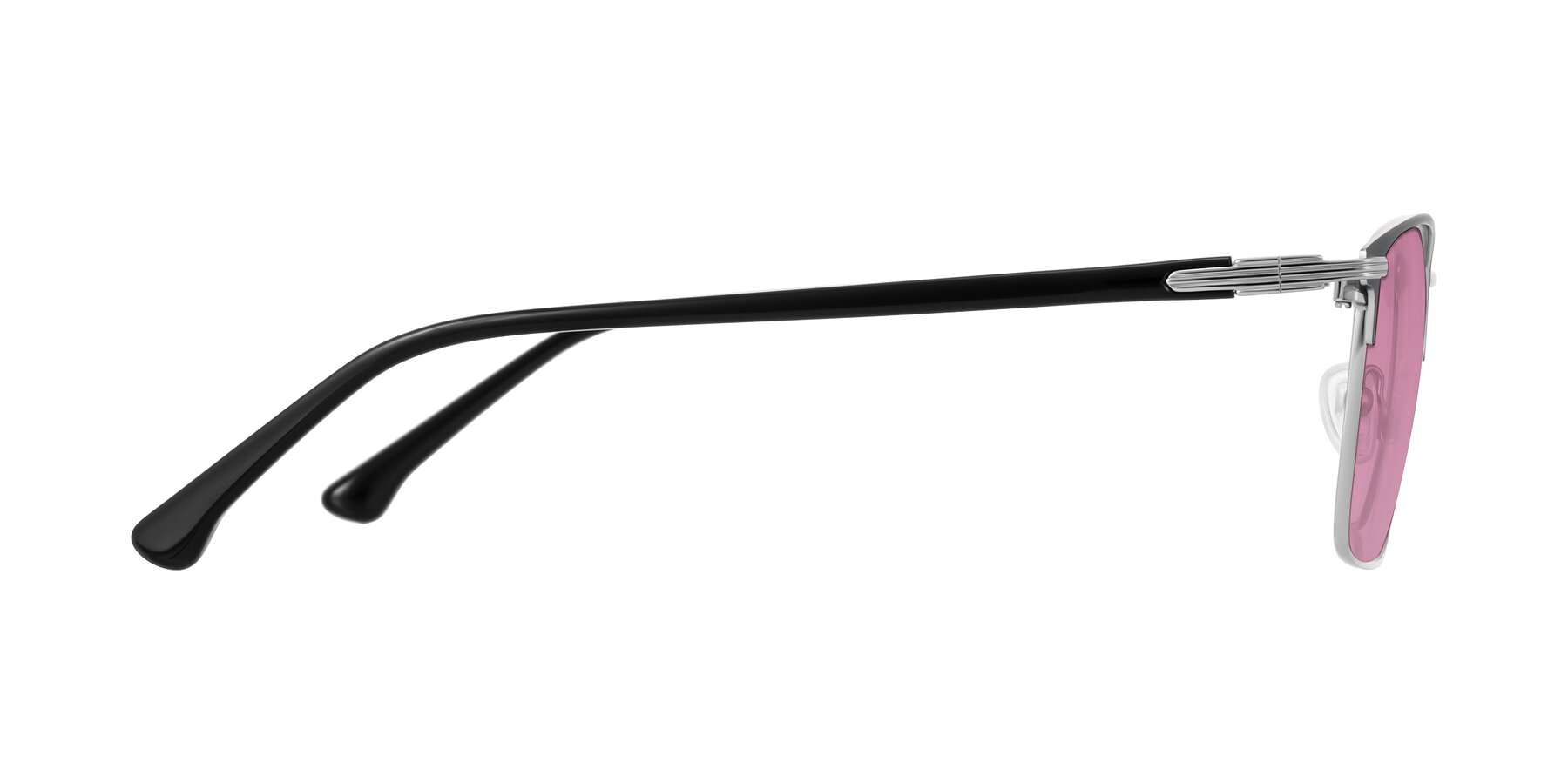 Side of Casaku in Dark Gray/Silver with Medium Wine Tinted Lenses