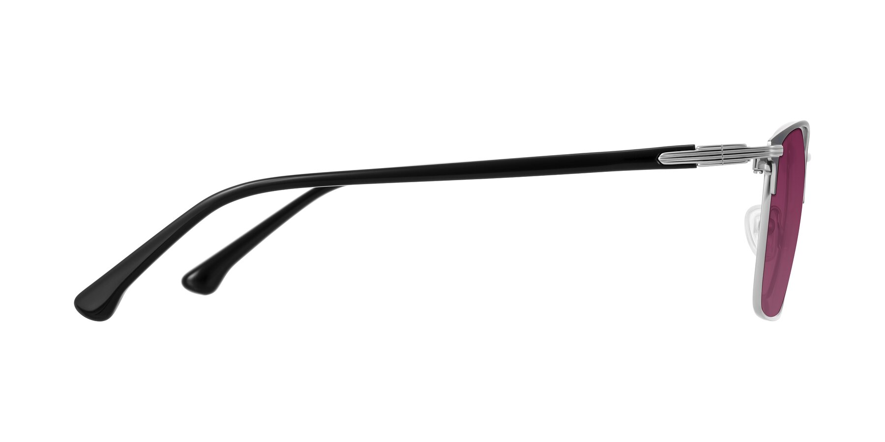 Side of Casaku in Dark Gray/Silver with Wine Tinted Lenses