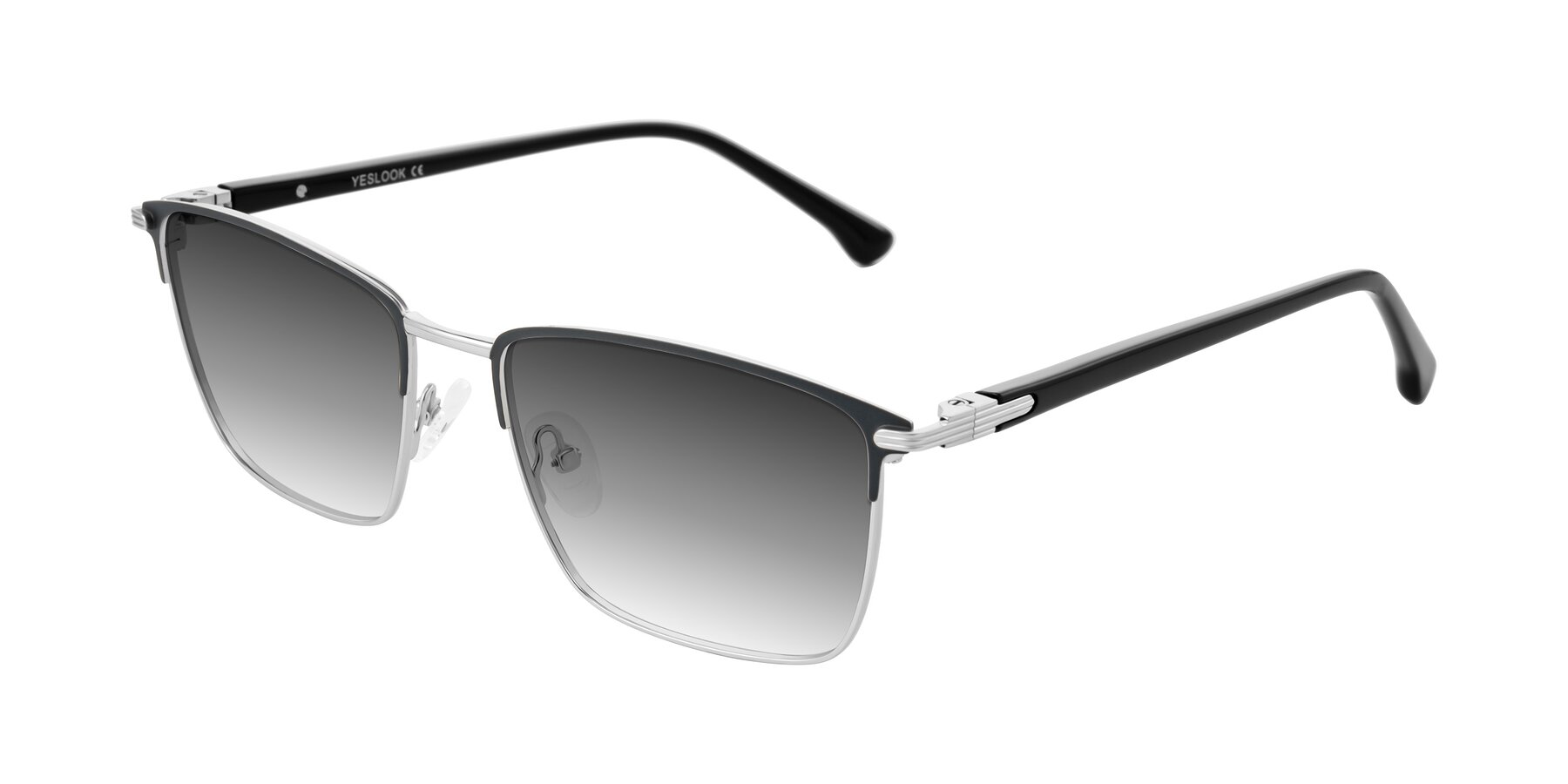 Angle of Casaku in Dark Gray/Silver with Gray Gradient Lenses