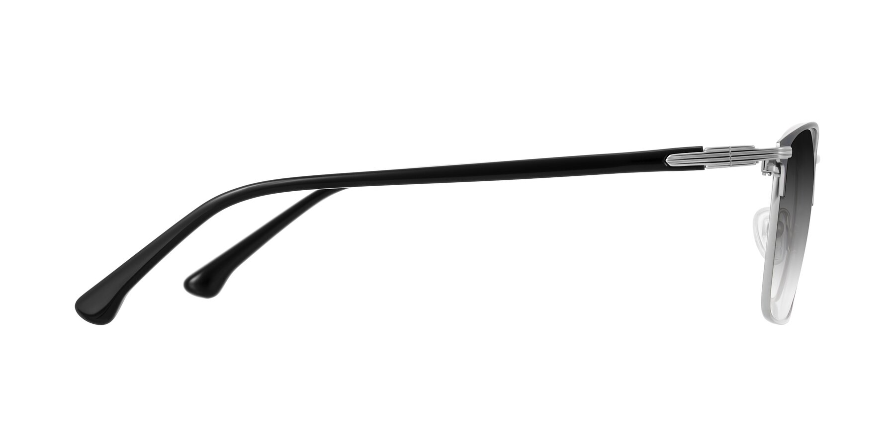 Side of Casaku in Dark Gray/Silver with Gray Gradient Lenses