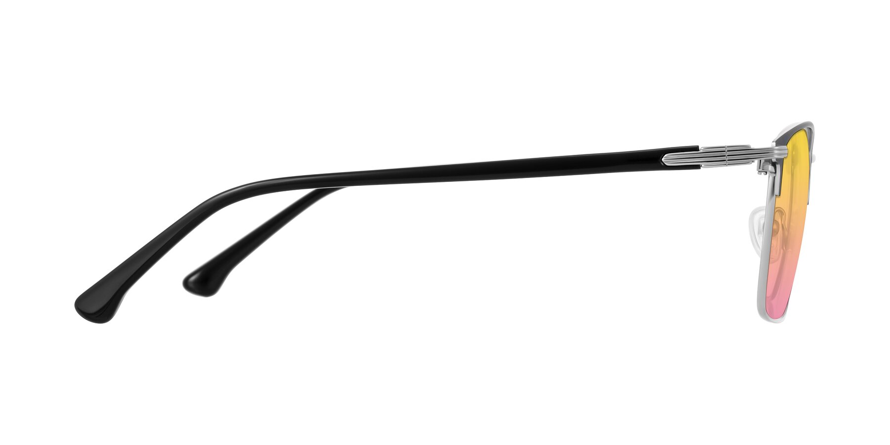 Side of Casaku in Dark Gray/Silver with Yellow / Pink Gradient Lenses
