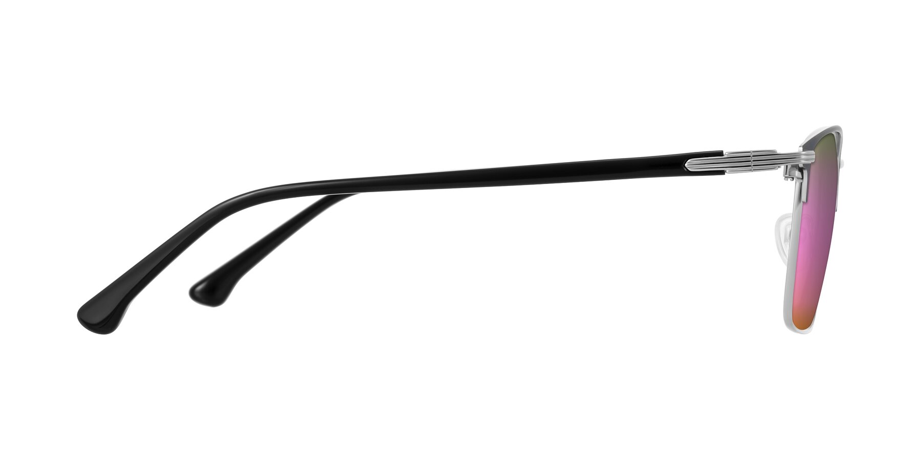 Side of Casaku in Dark Gray/Silver with Pink Mirrored Lenses