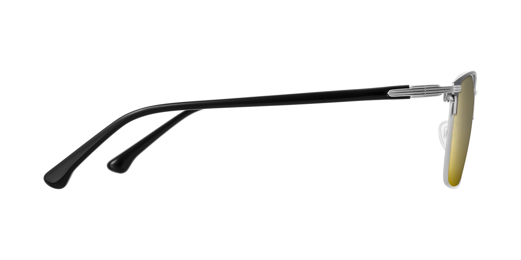 Side of Casaku in Dark Gray/Silver with Gold Mirrored Lenses