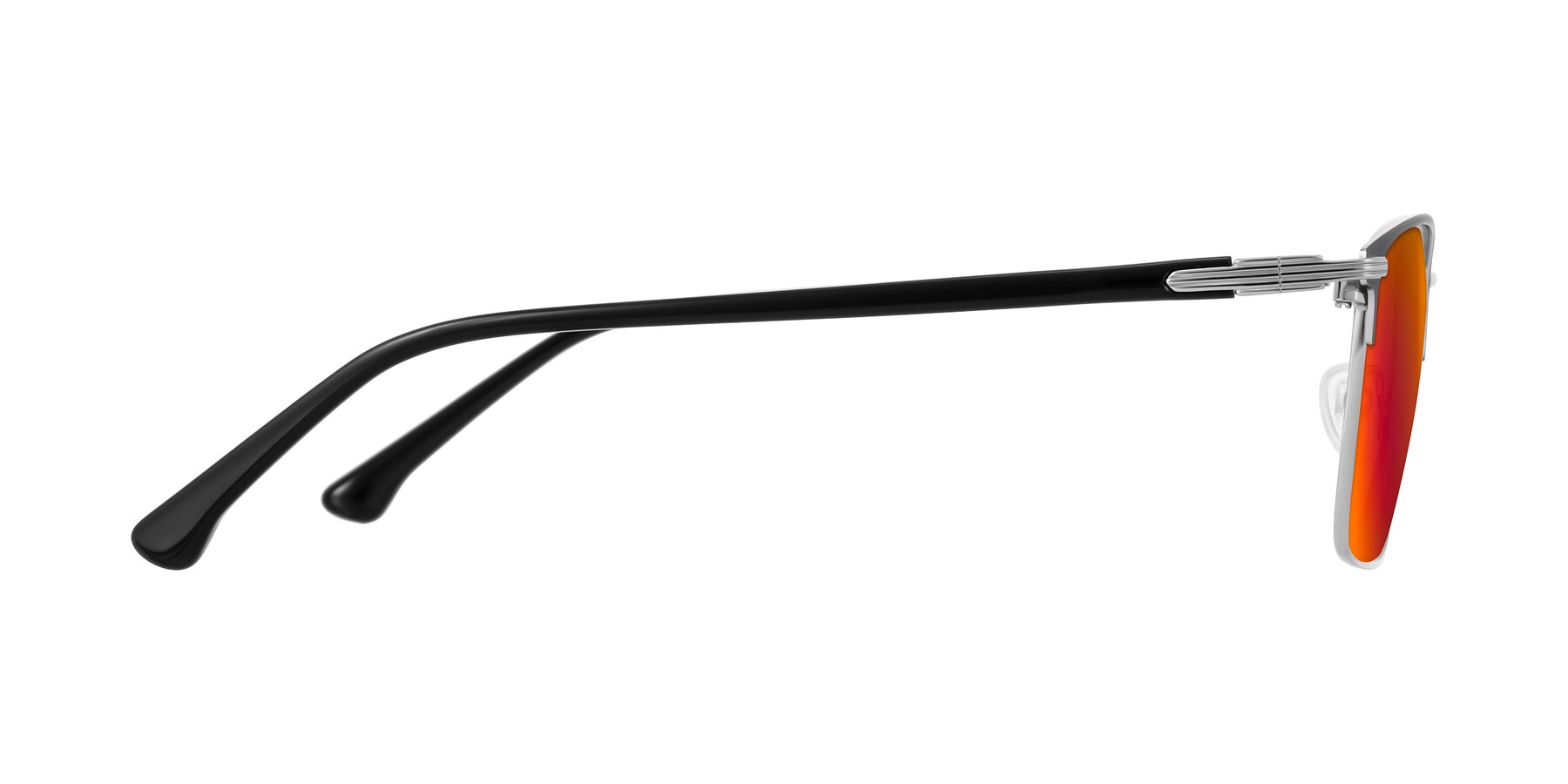 Side of Casaku in Dark Gray/Silver with Red Gold Mirrored Lenses
