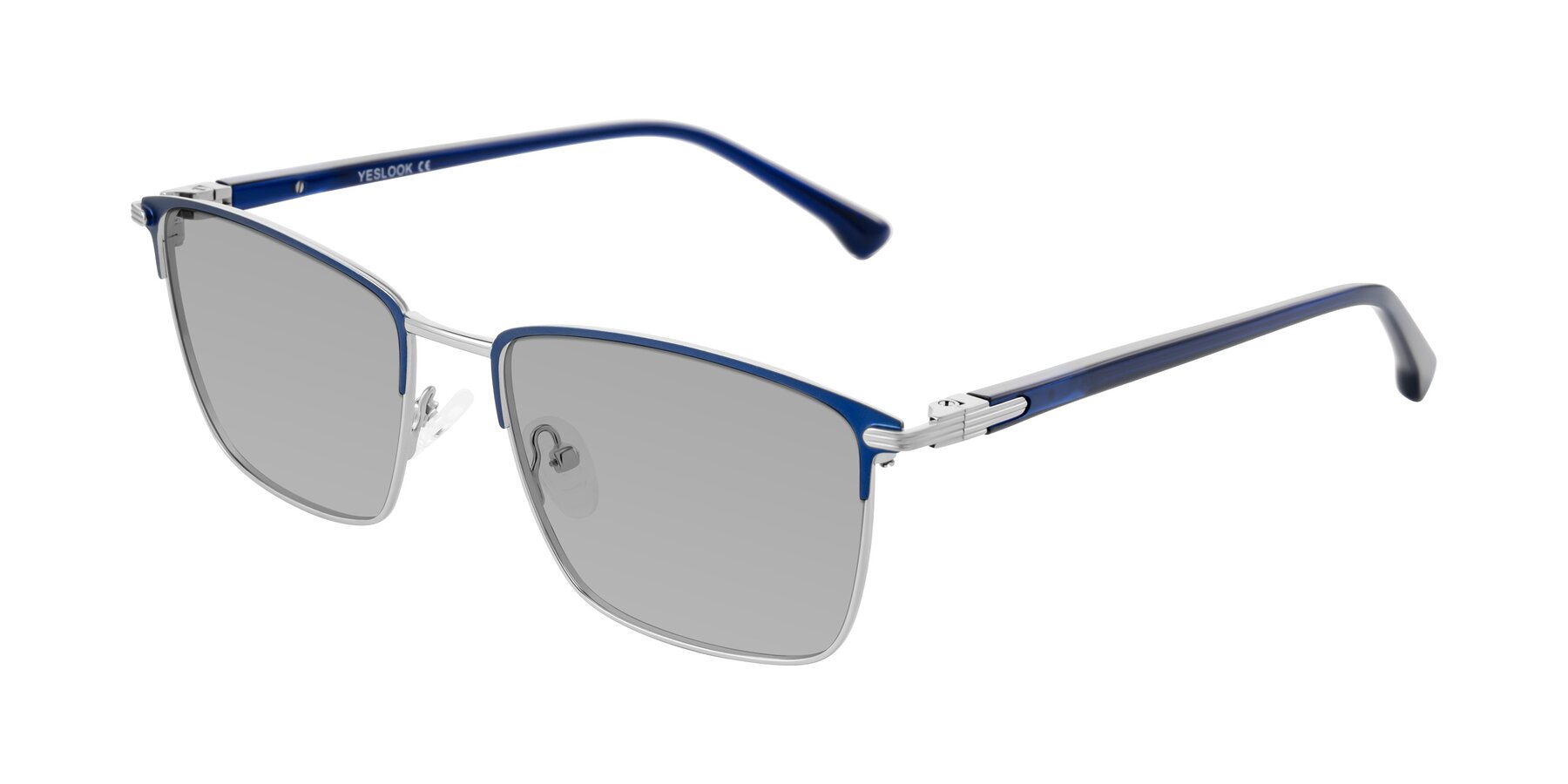 Angle of Casaku in Blue/Silver with Light Gray Tinted Lenses