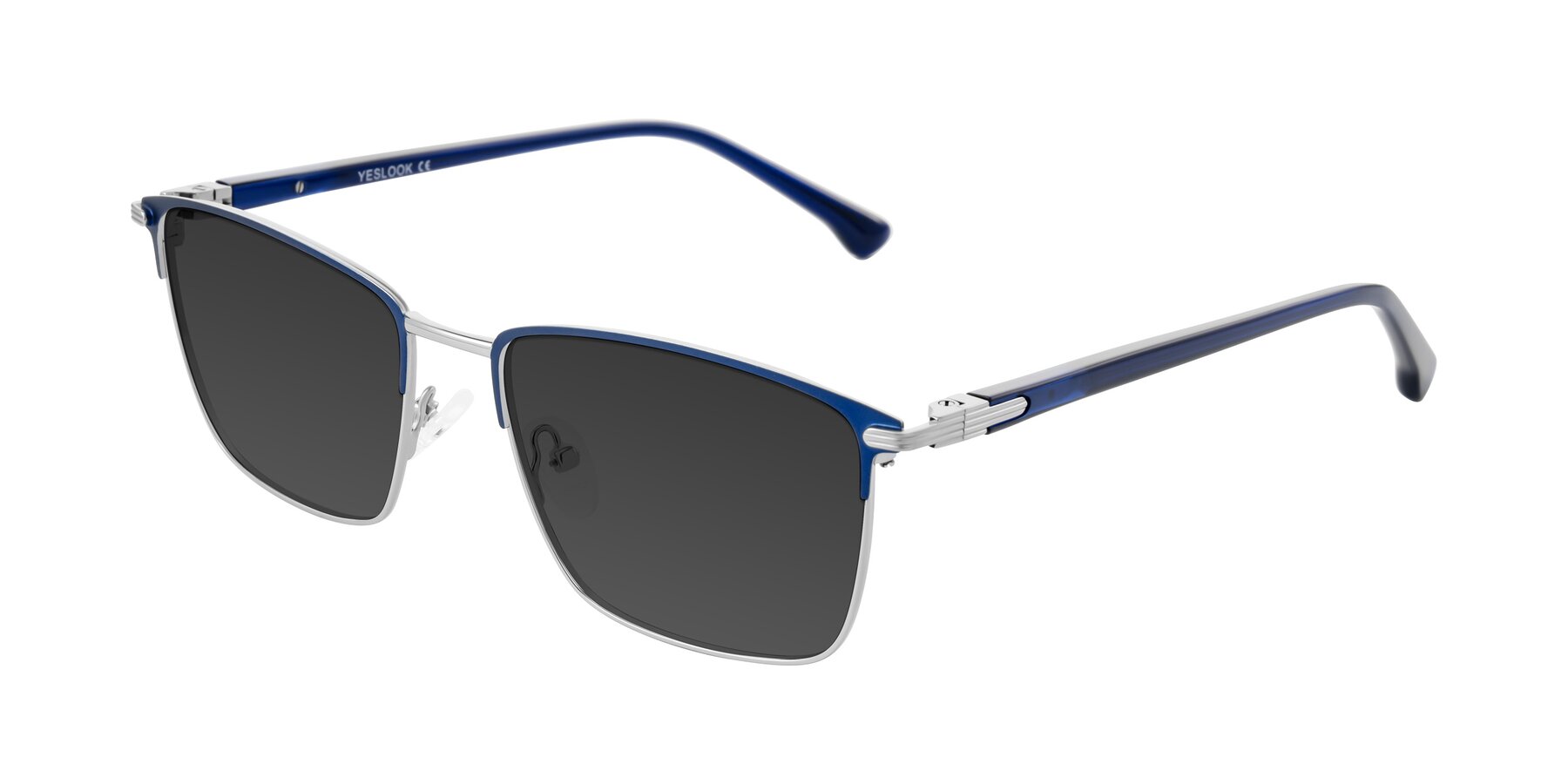 Angle of Casaku in Blue/Silver with Gray Tinted Lenses