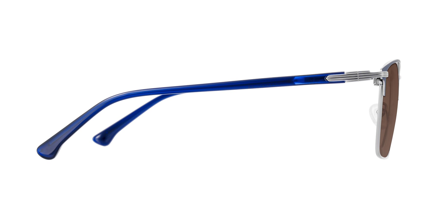 Side of Casaku in Blue/Silver with Brown Tinted Lenses