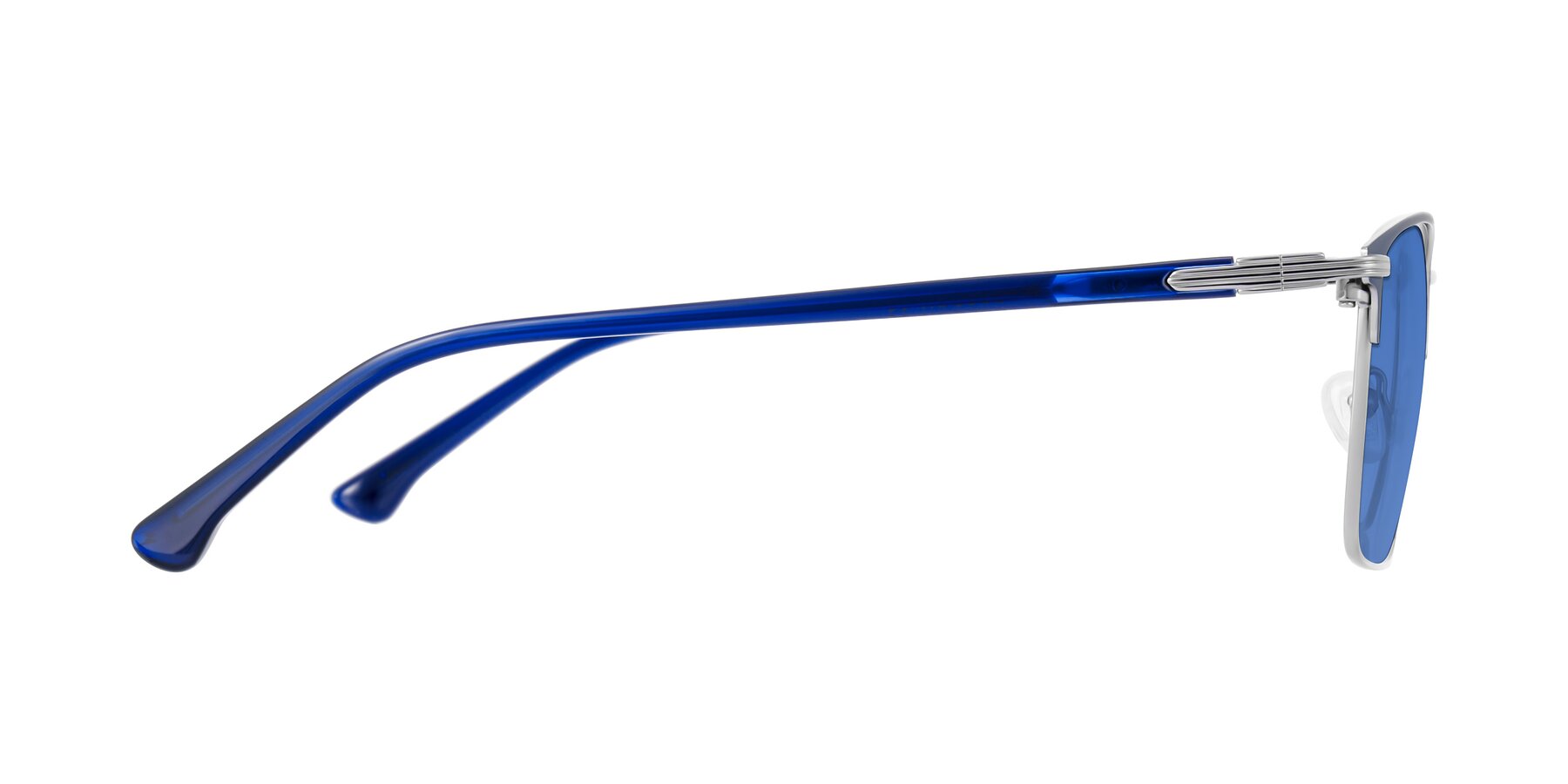 Side of Casaku in Blue/Silver with Blue Tinted Lenses