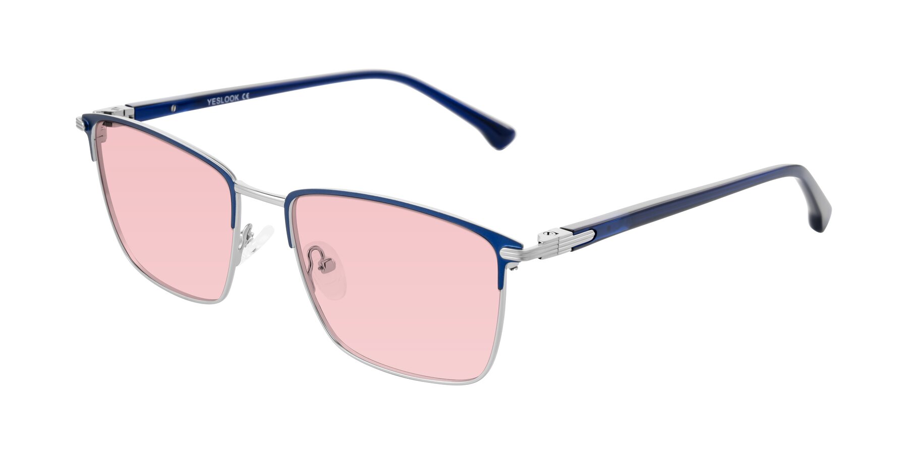 Angle of Casaku in Blue/Silver with Light Garnet Tinted Lenses