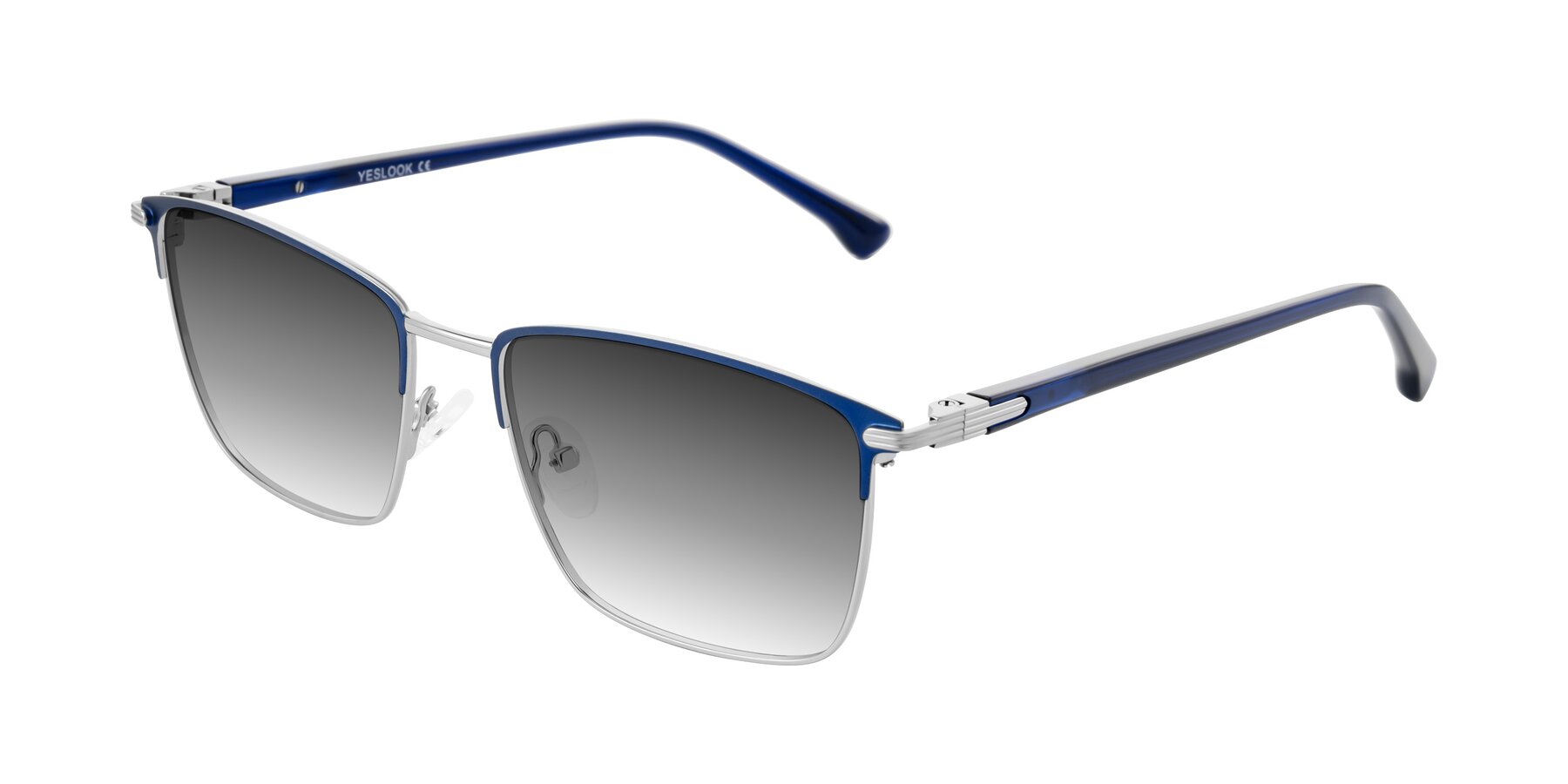 Angle of Casaku in Blue/Silver with Gray Gradient Lenses