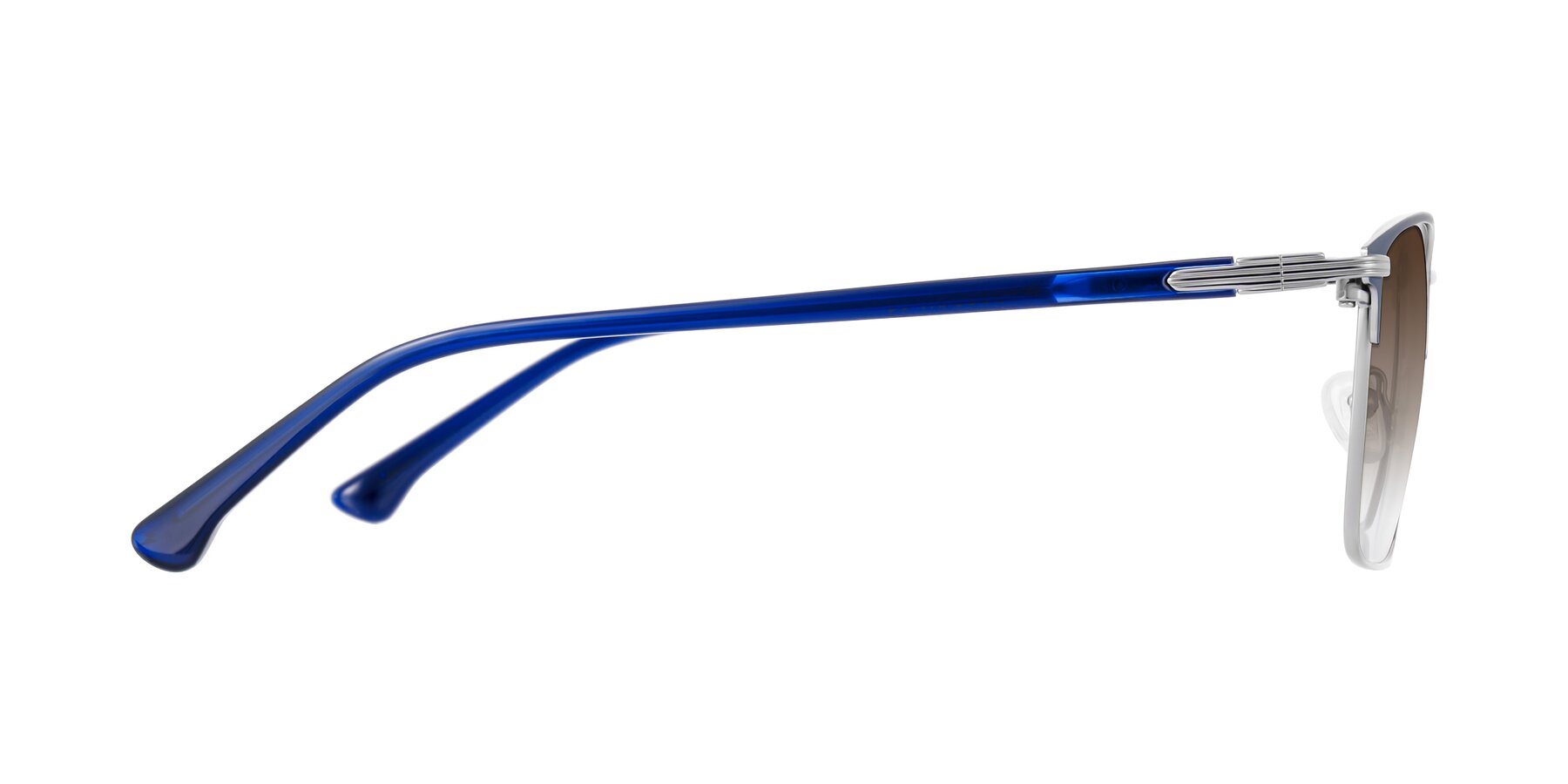 Side of Casaku in Blue/Silver with Brown Gradient Lenses
