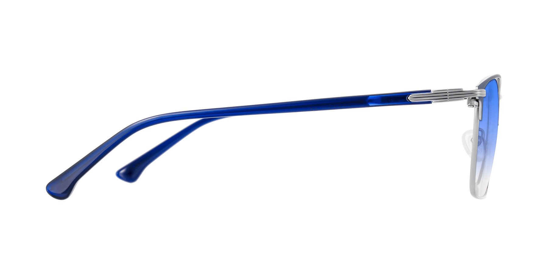 Side of Casaku in Blue/Silver with Blue Gradient Lenses
