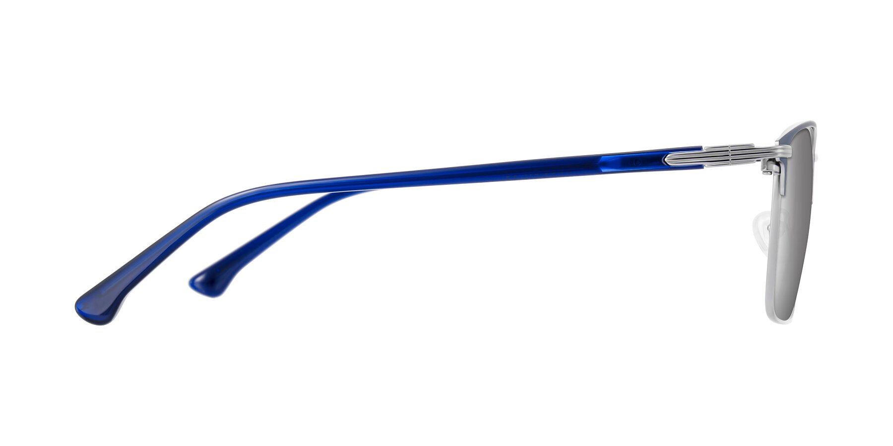 Side of Casaku in Blue/Silver with Silver Mirrored Lenses