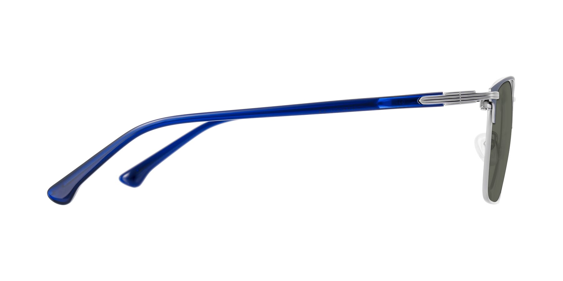Side of Casaku in Blue/Silver with Gray Polarized Lenses