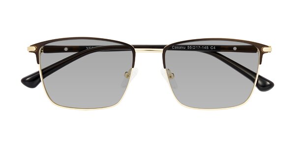 Front of Casaku in Coffee/Gold