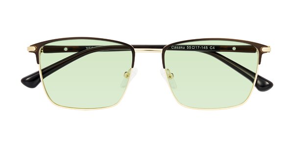 Front of Casaku in Coffee/Gold