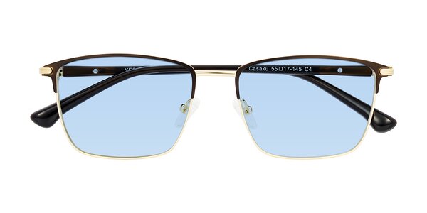Front of Casaku in Coffee/Gold